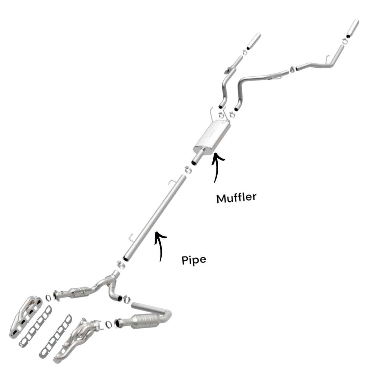Ram 1500 5.7L (2011-2018) Pipe with Muffler