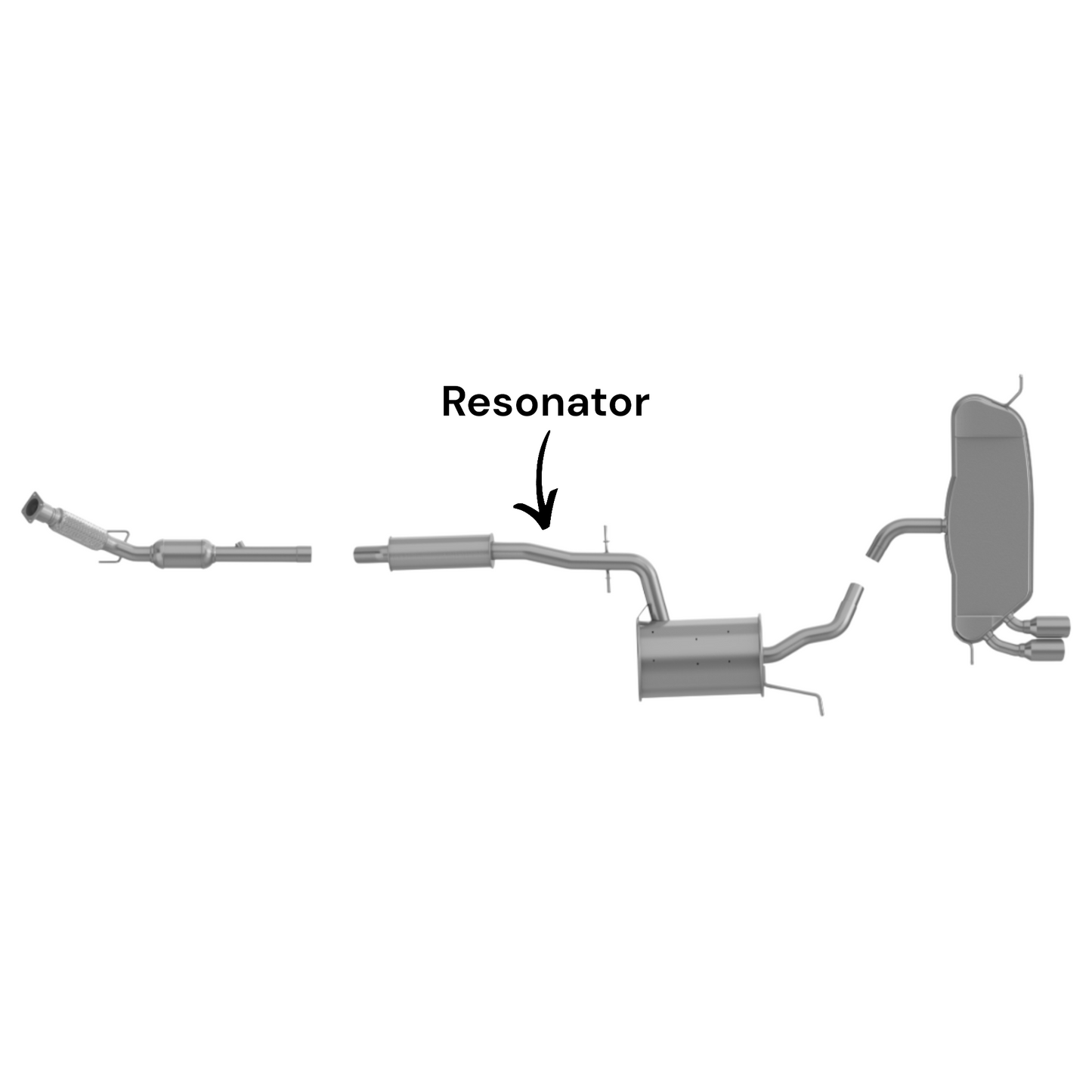 Volkswagen Golf 2.5L (2010-2014) Middle Resonator