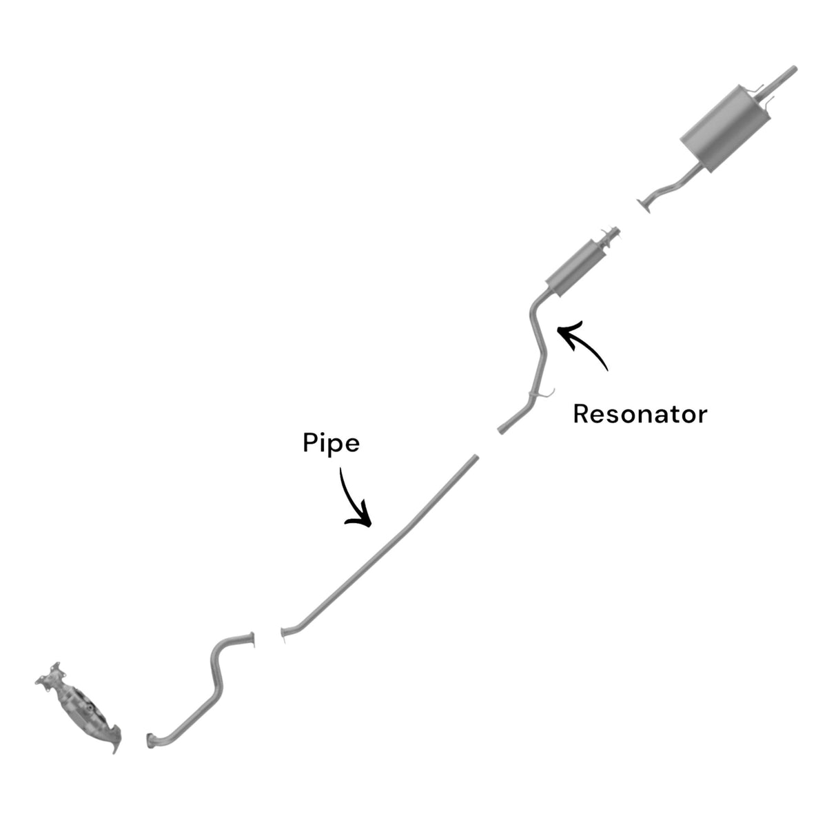Honda Civic 1.8L (2012-2013) (GAS Only) (Sedan Only) Pipe with Resonator