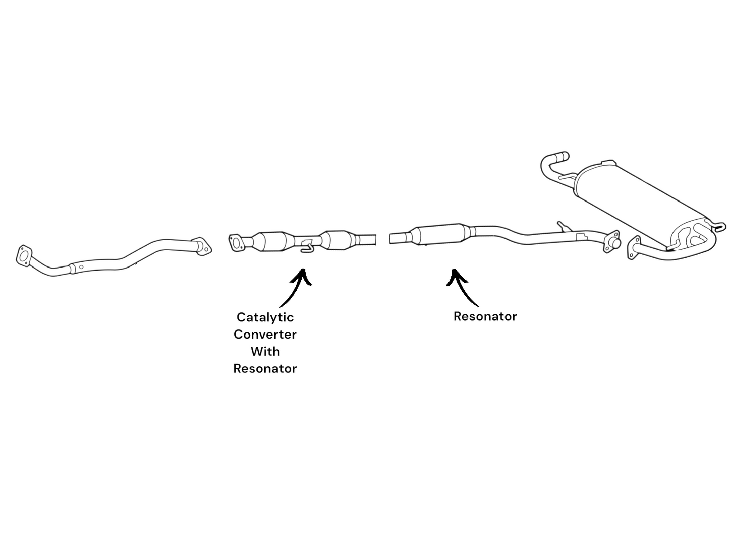 Toyota Venza 2.7L 2009-2015 Catalytic Converter And Resonator