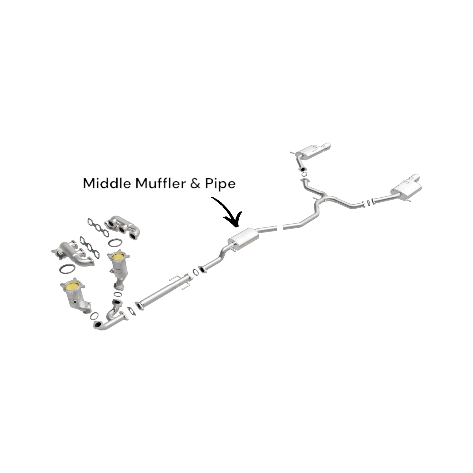 Mazda CX-9 3.7L (2008-2015) Middle Muffler And Pipe