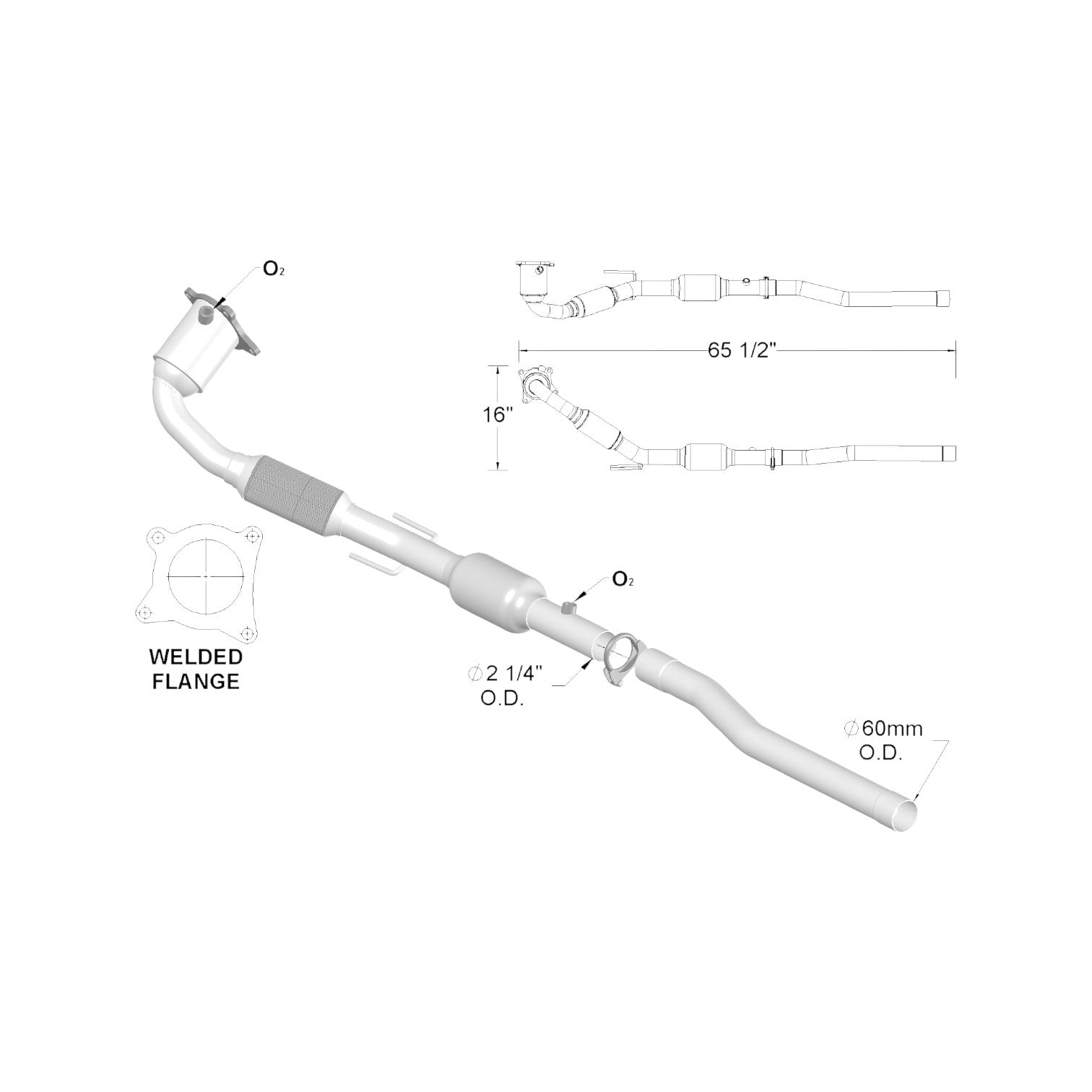 Volkswagen Eos 2.0L (2007- 2016) Catalytic Converter