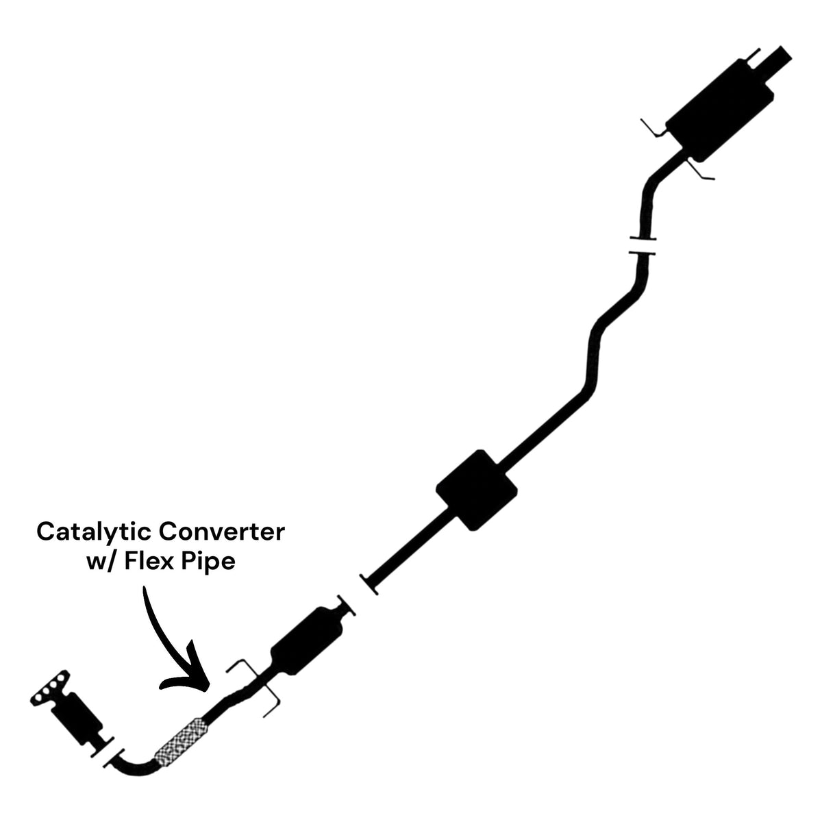 Mitsubishi Lancer 2.0L (2005-2007) (Non-Turbo) Catalytic Converter With Flex Pipe