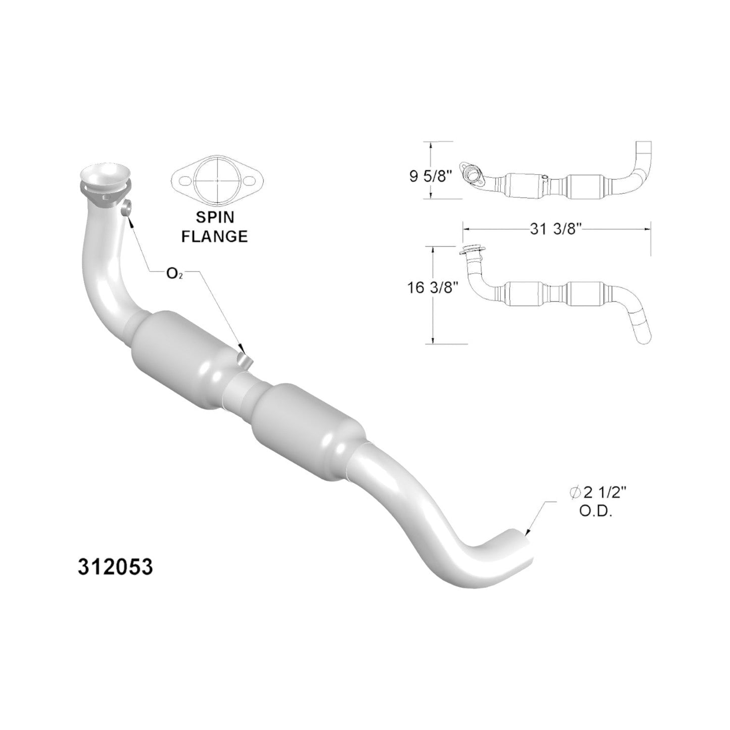 Lincoln Mart LT 5.4L 4WD 2006 with 2 Converters (Only for California Emissions)