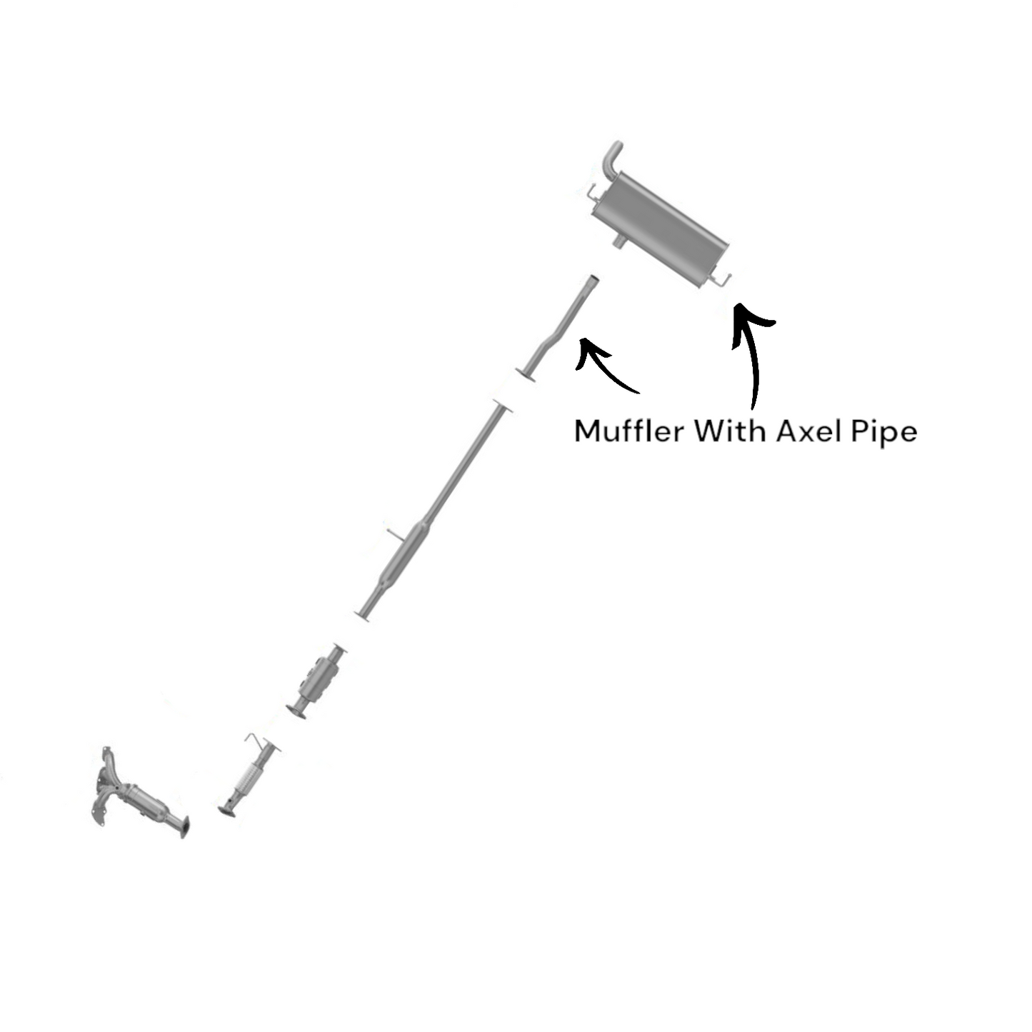 KIA Sportage 2.4L (2011-2016) Muffler With Axel Pipe