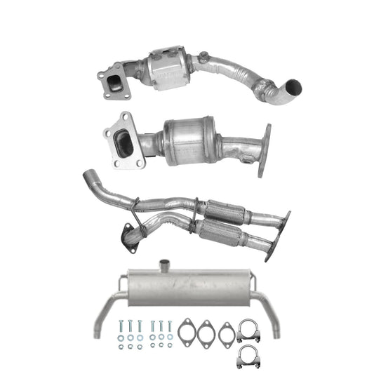 Cadilac SRX 3.6L 2012-2016 Front Right and Left Converters, Flex Pipes and Muffler