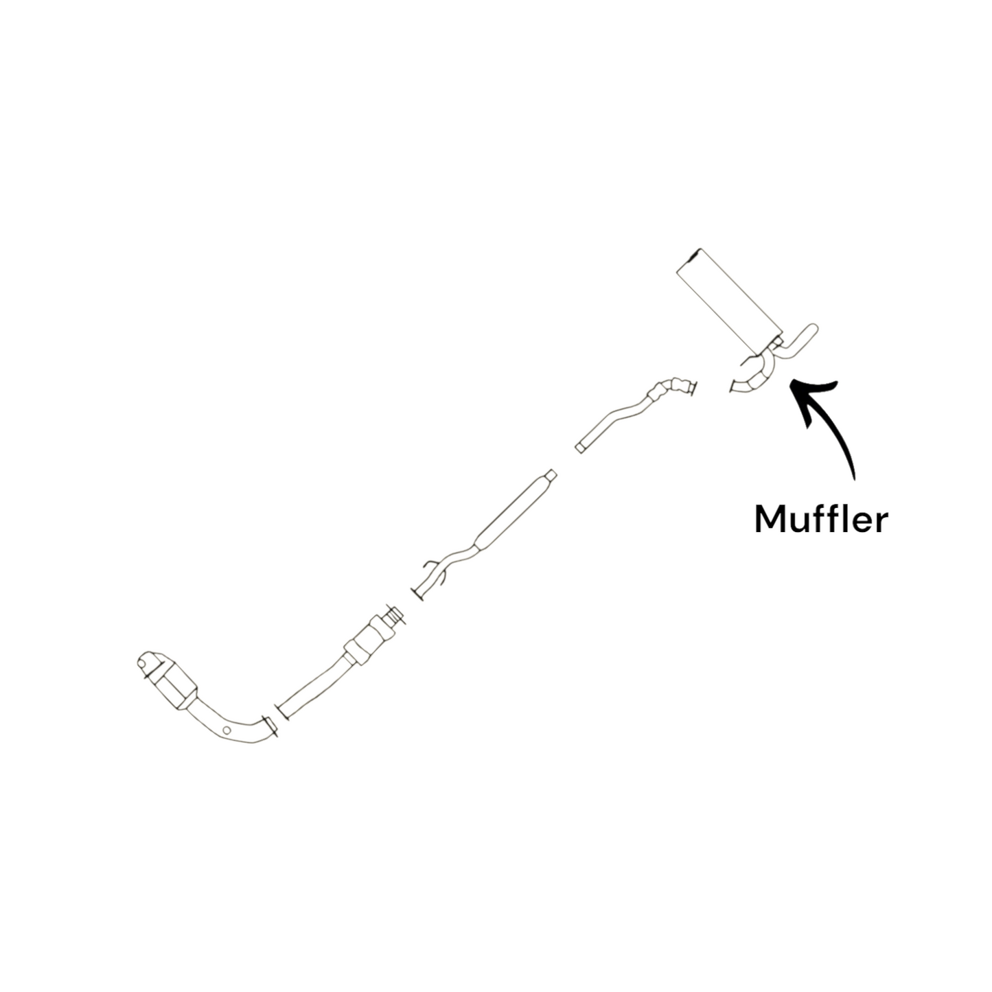 Nissan Juke 1.6L (2011-2017) (AWD) Muffler