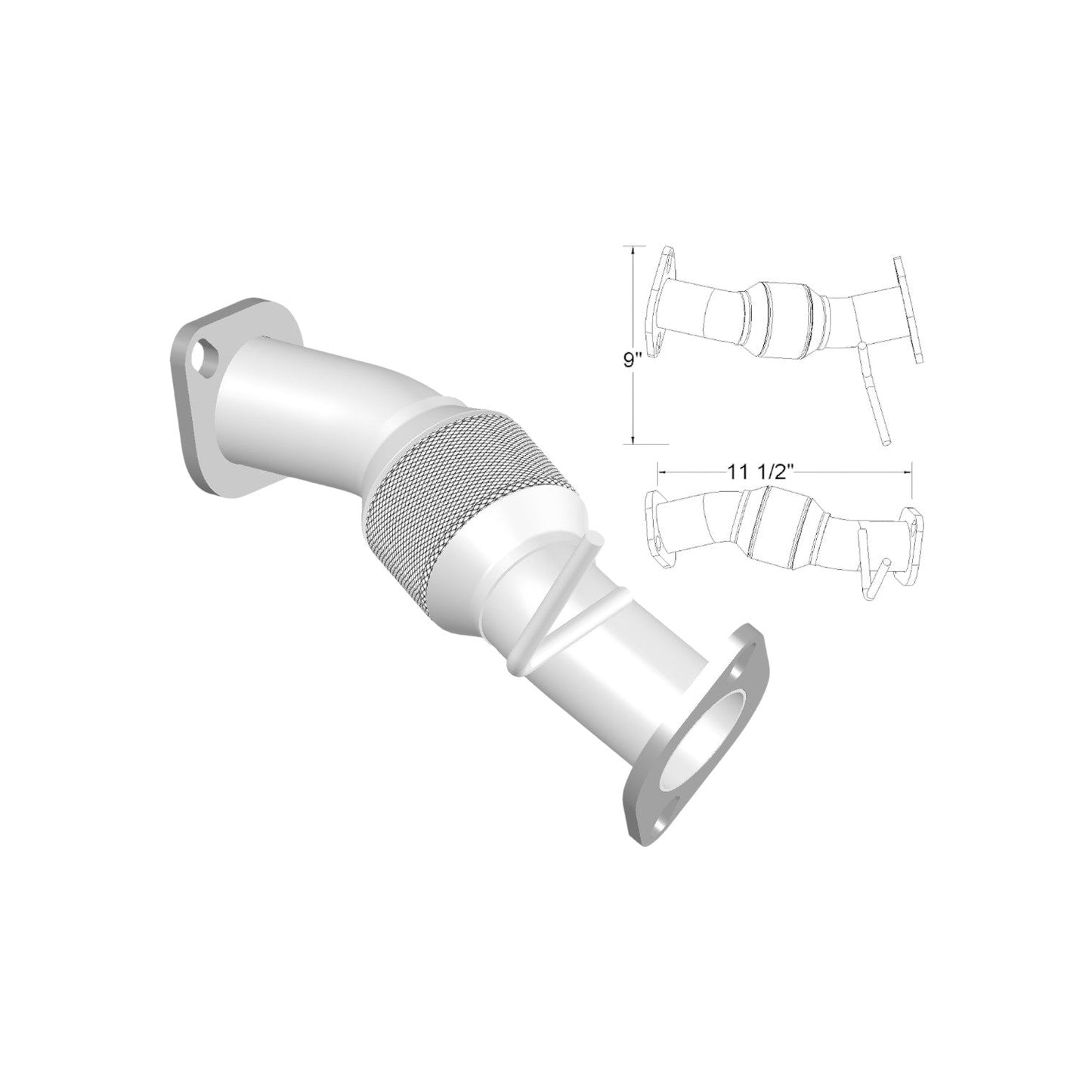 Hyundai Sonata 2.4L (2006-2008) Direct Fit Front Flex Pipe