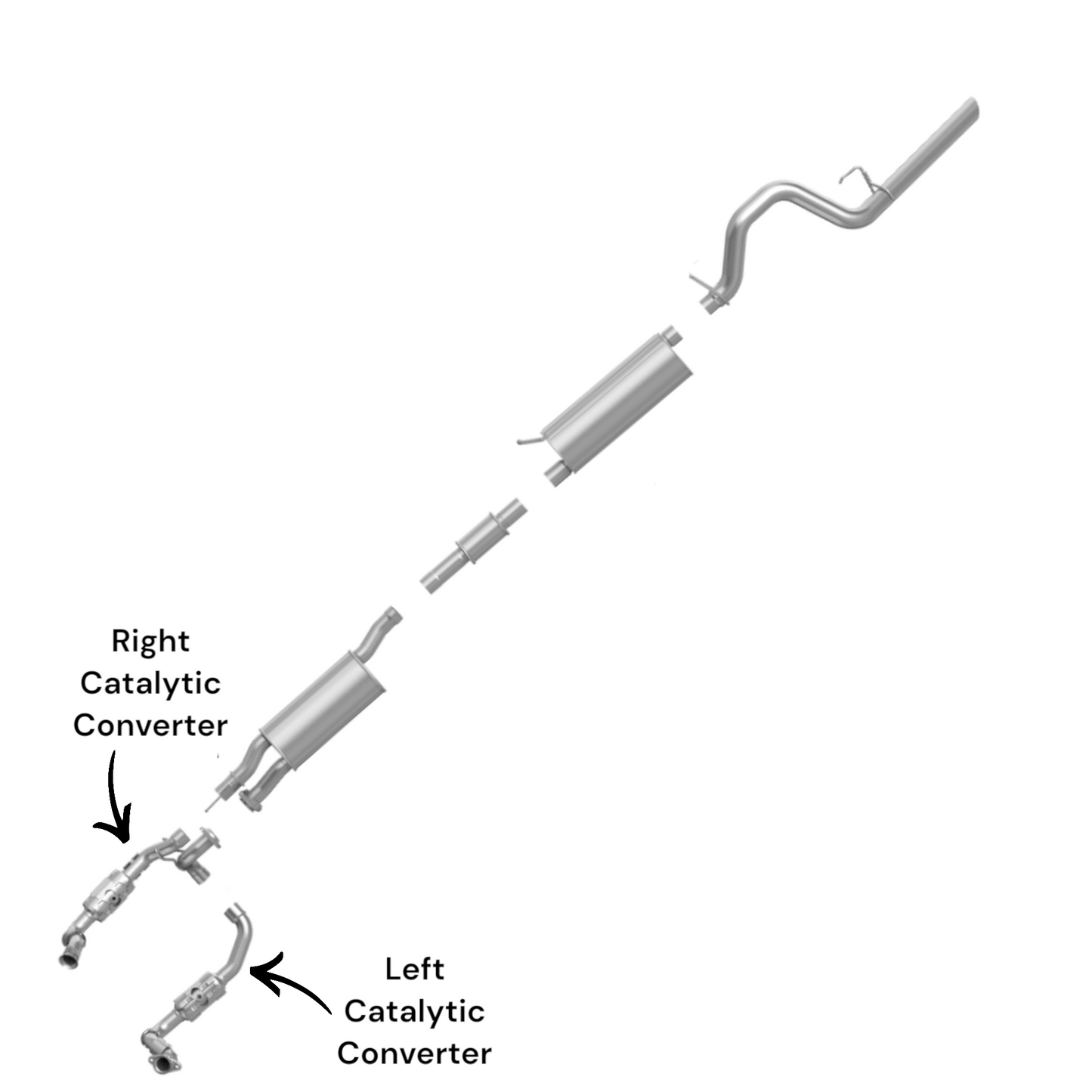 Ford F-250 Super Duty 6.2L (2011-2017) Left and Right Side Converter