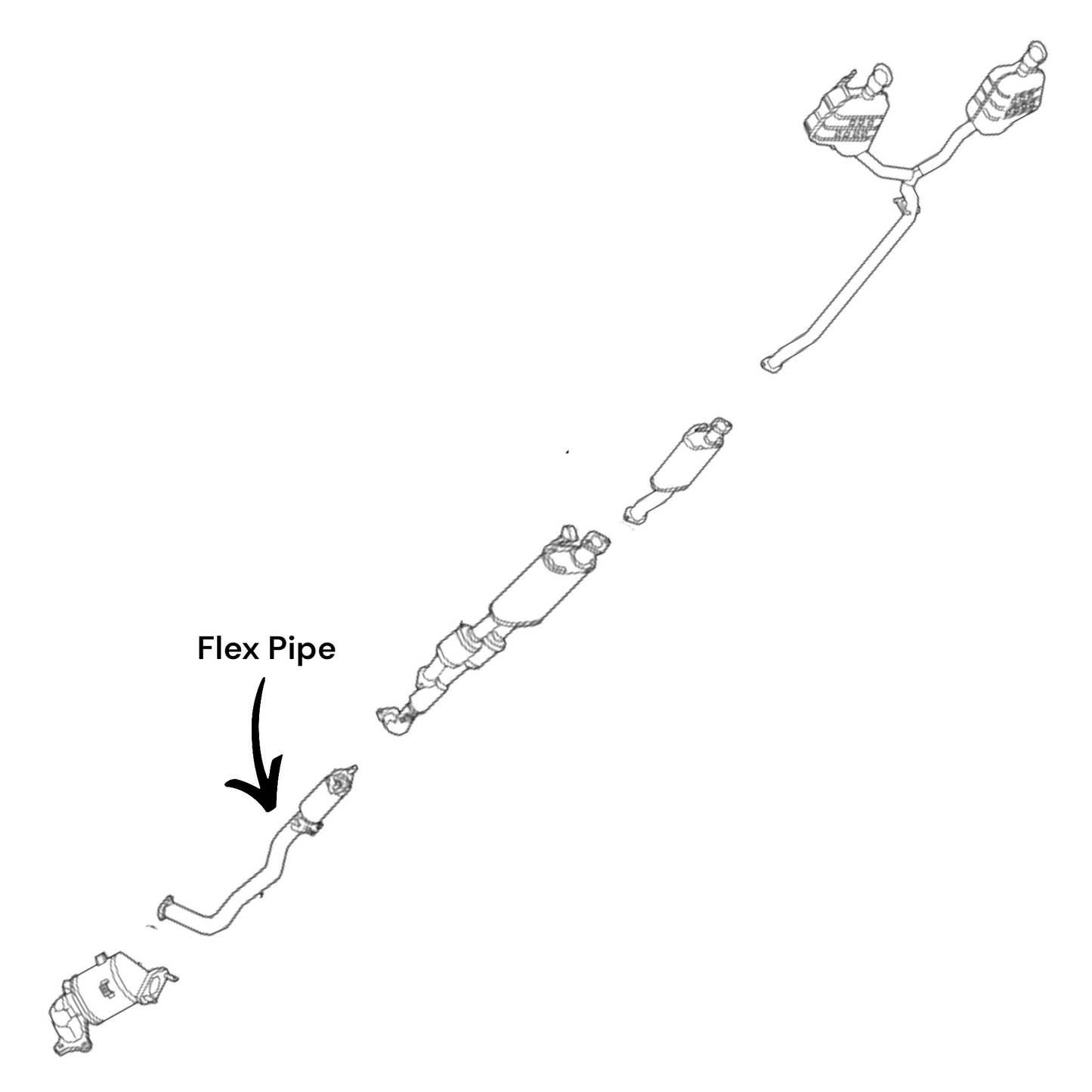 Chevrolet Traverse Limited 3.6L (2024) Flex Pipe