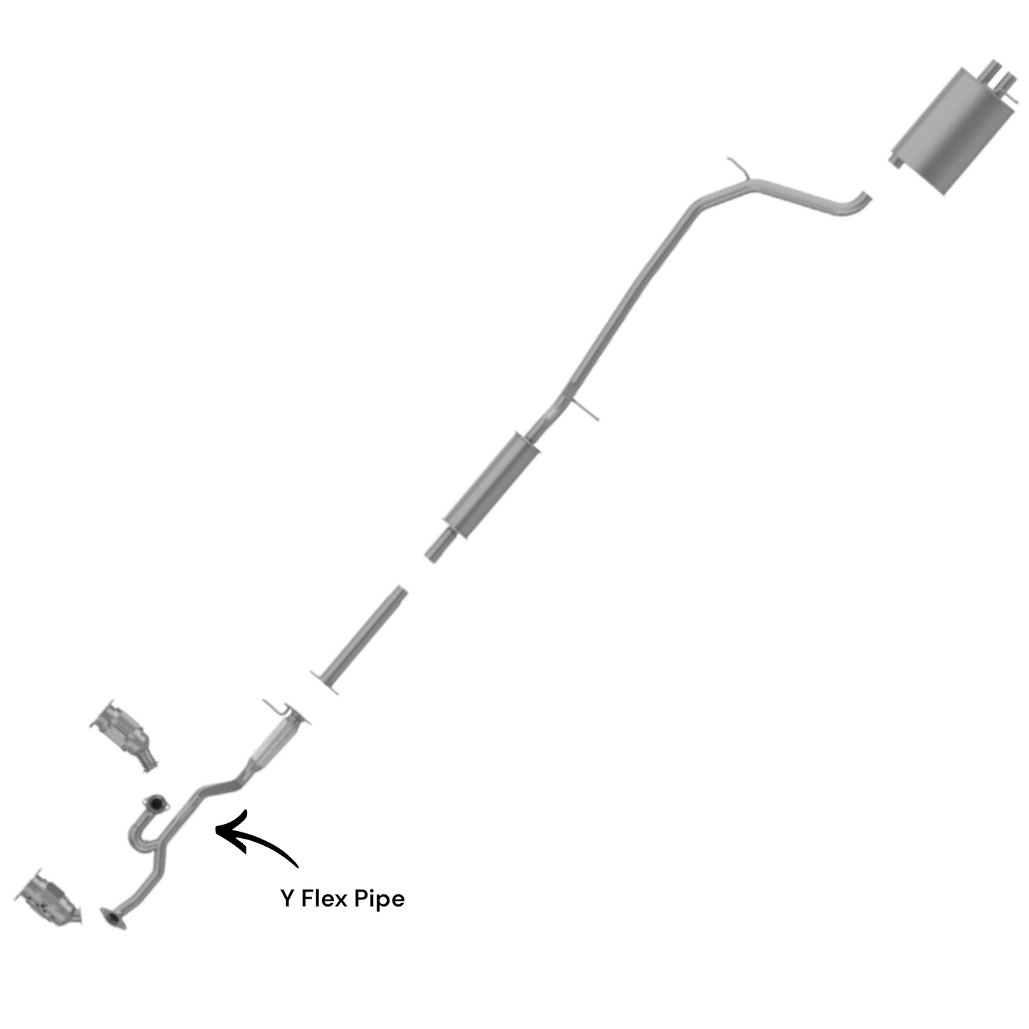 Mercury Sable 3.5L (2008-2009) Y Flex Pipe (AWD)