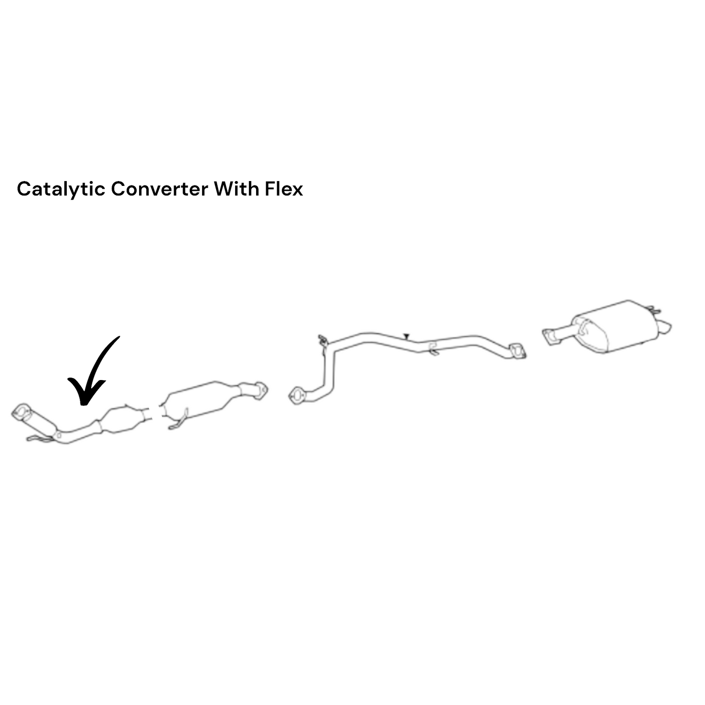 Lexus ES300H (2019-2024) 2.5L Catalytic Converter With Flex