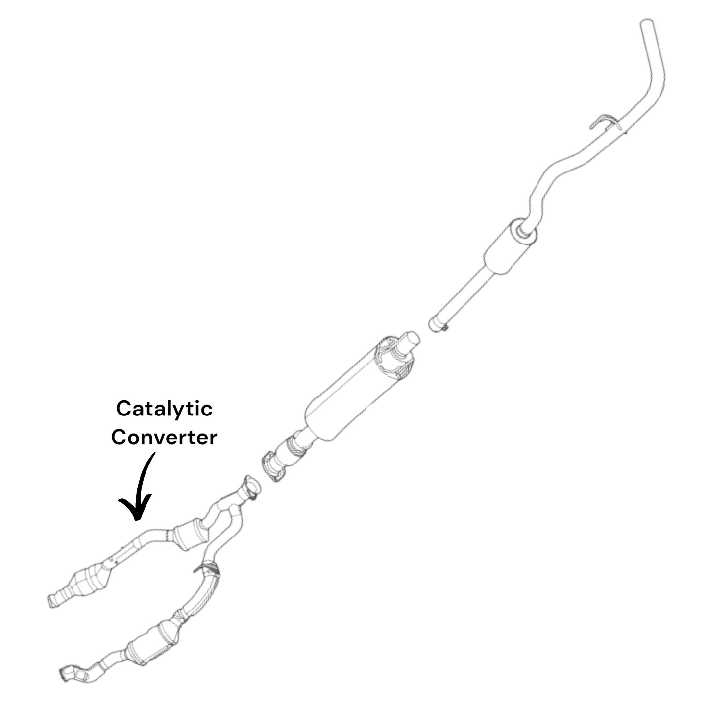 Ford Transit-150 3.5L (2020-2023) (RWD) (Non-Turbo) Catalytic Converter