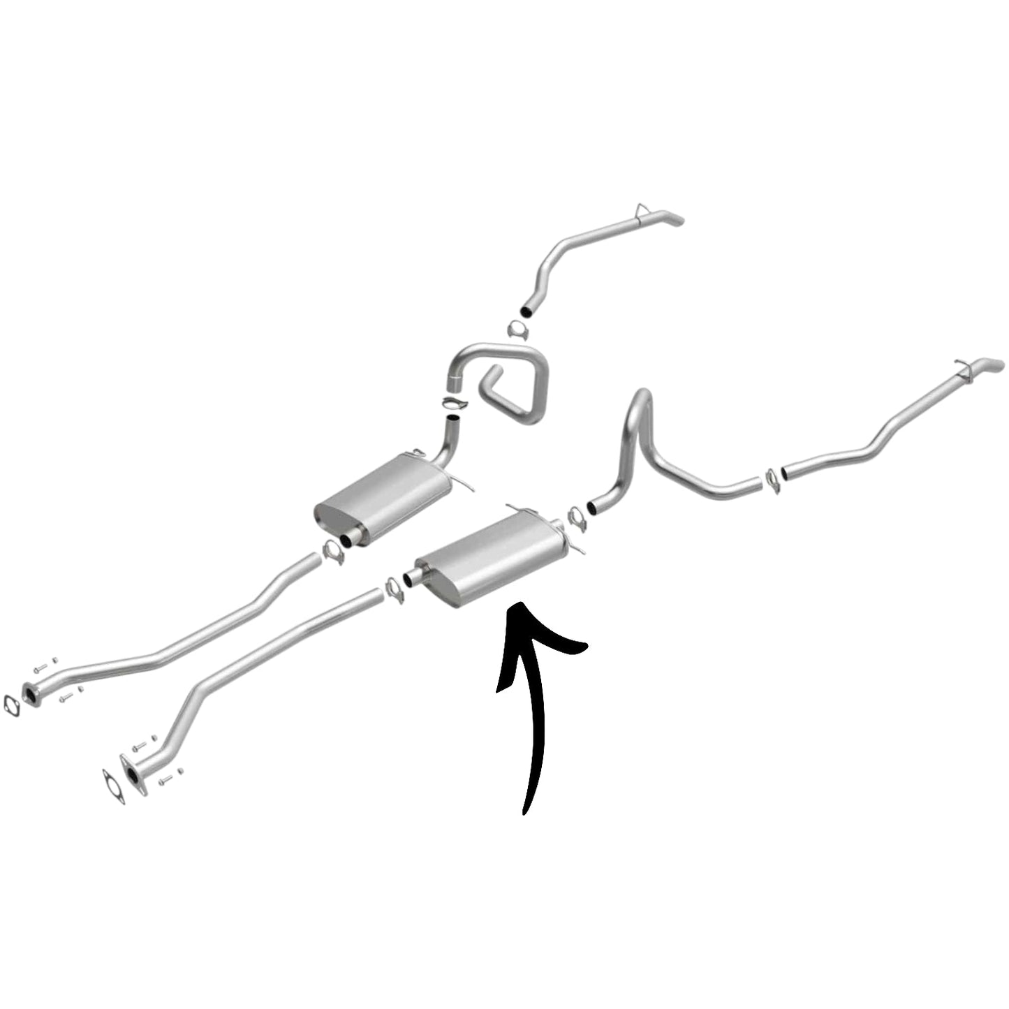 Mercury Grand Marquis 4.6L (1998-2002) V8 Driver Side Rear Muffler