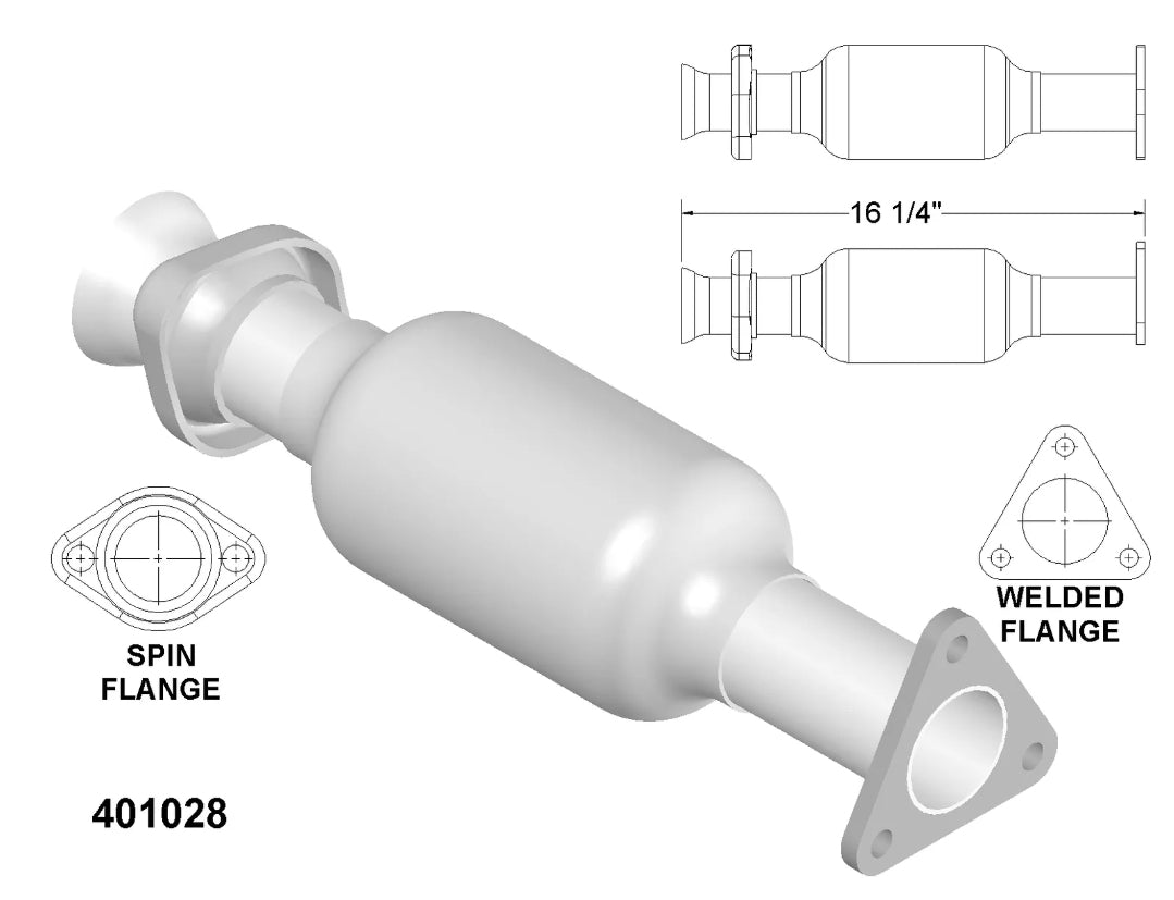Honda Civic 1.5L & 1.6L (1992-1995) V4 Catalytic Converter