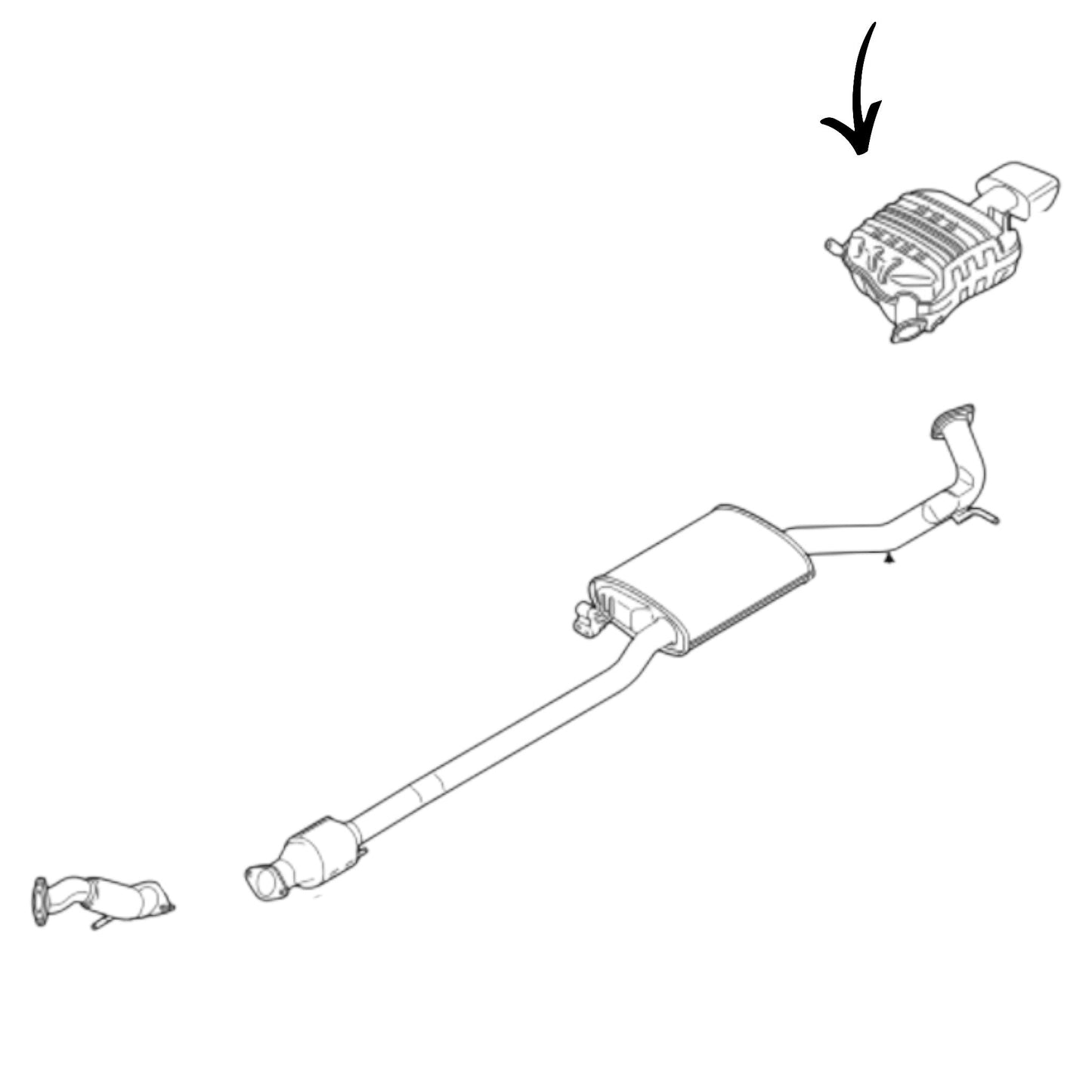 Hyundai Santa Fe 2.4L & 2.0L (2019-2020) Rear Muffler