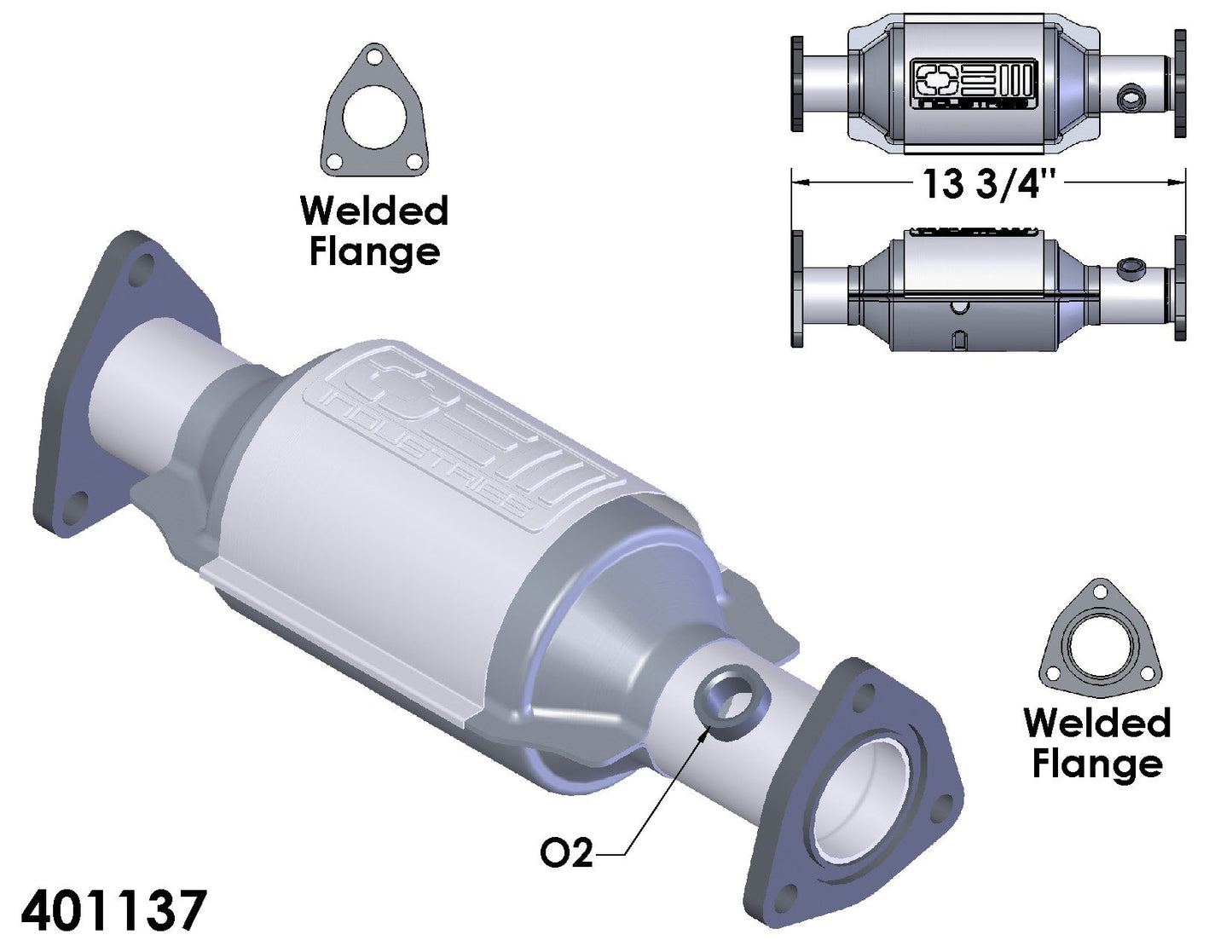 Honda Prelude 2.2L (1997-2001) Catalytic Converter