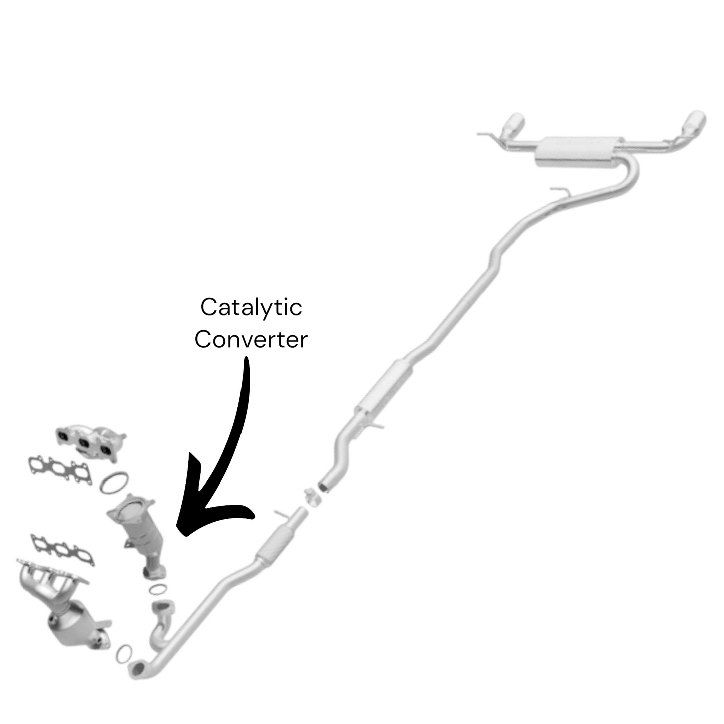 Ford Edge 2011-2014 3.5L & 3.7L Rear Catalytic Converter