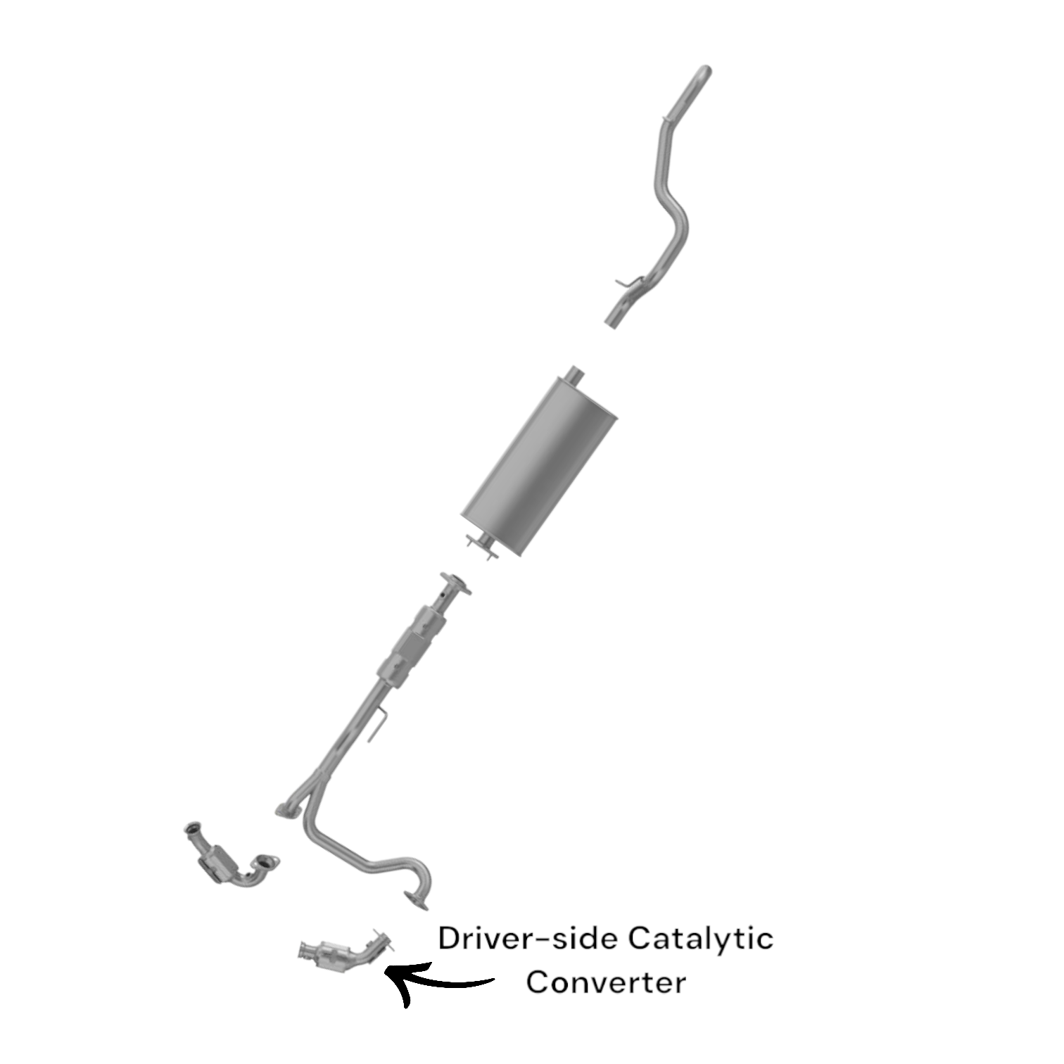 Jeep Liberty 3.7L (2002, 2003) V6 Driver-Side Catalytic Converter