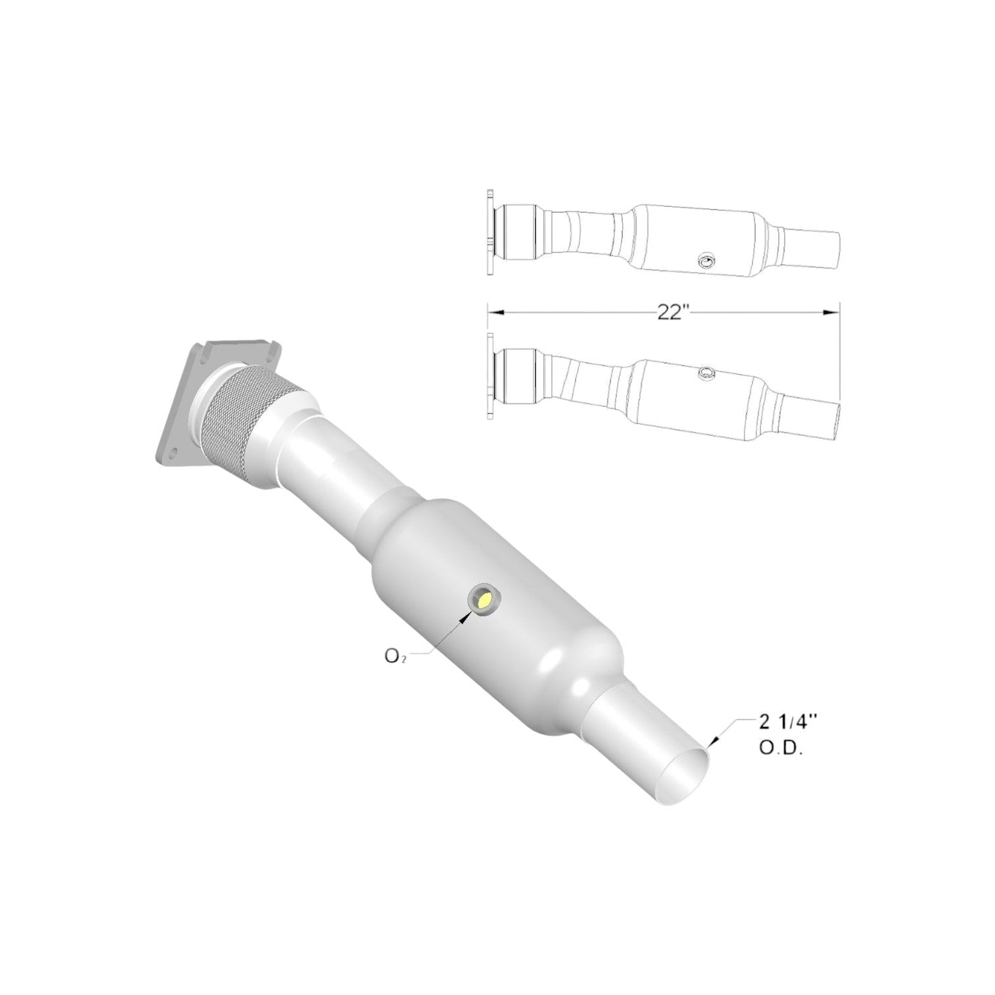 Dodge Caravan 3.3L (2001-2007) Catalytic Converter, Pipe, Muffler And Resonator