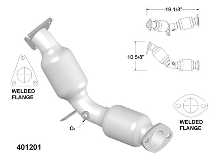 Convertisseur catalytique, tuyau en Y flexible, résonateur et silencieux pour Infiniti FX35 3.5L 2003-2008