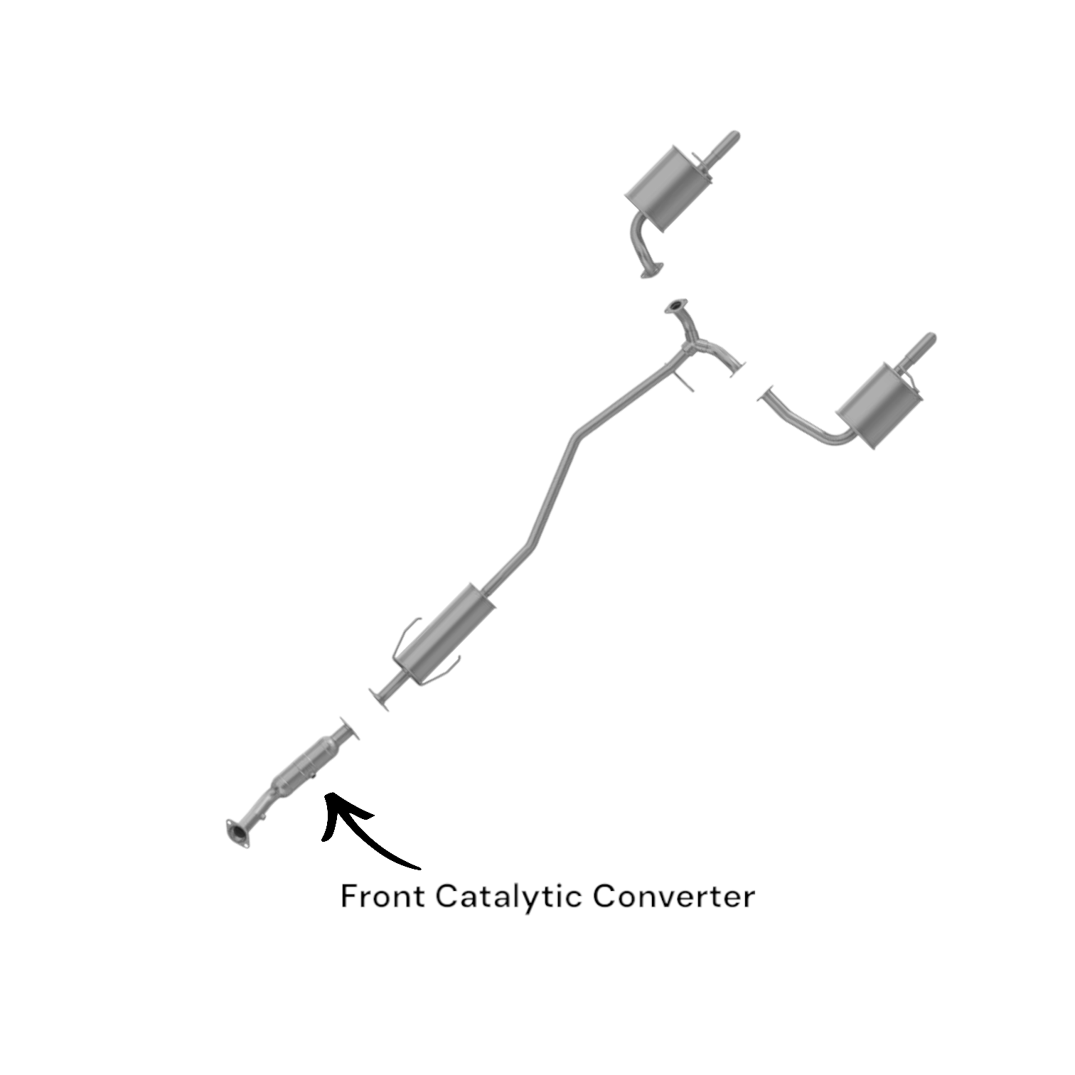 Mazda 6  2.3L (2003-2008) Front Catalytic Converter (Hatchback or Sedan)