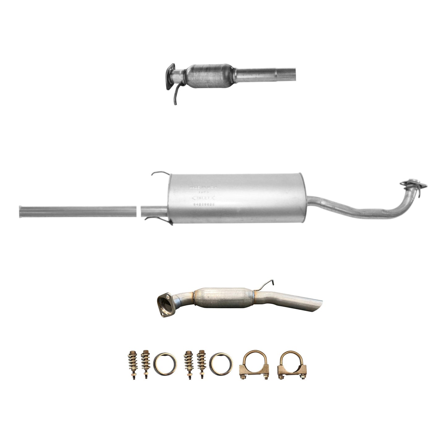Toyota Highlander 2.4L (2004-2007) Catalytic Converter, Muffler and Resonator