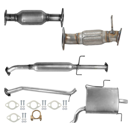 Kia Rondo 2.4L (2007, 2008) Flex Pipe, Catalytic Converter, Resonator, Pipe And Muffler