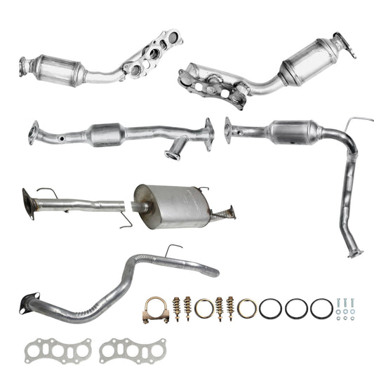 Collecteur d'échappement, convertisseur catalytique, silencieux et tuyau d'échappement pour Toyota FJ Cruiser 4.0L (2007-2009).