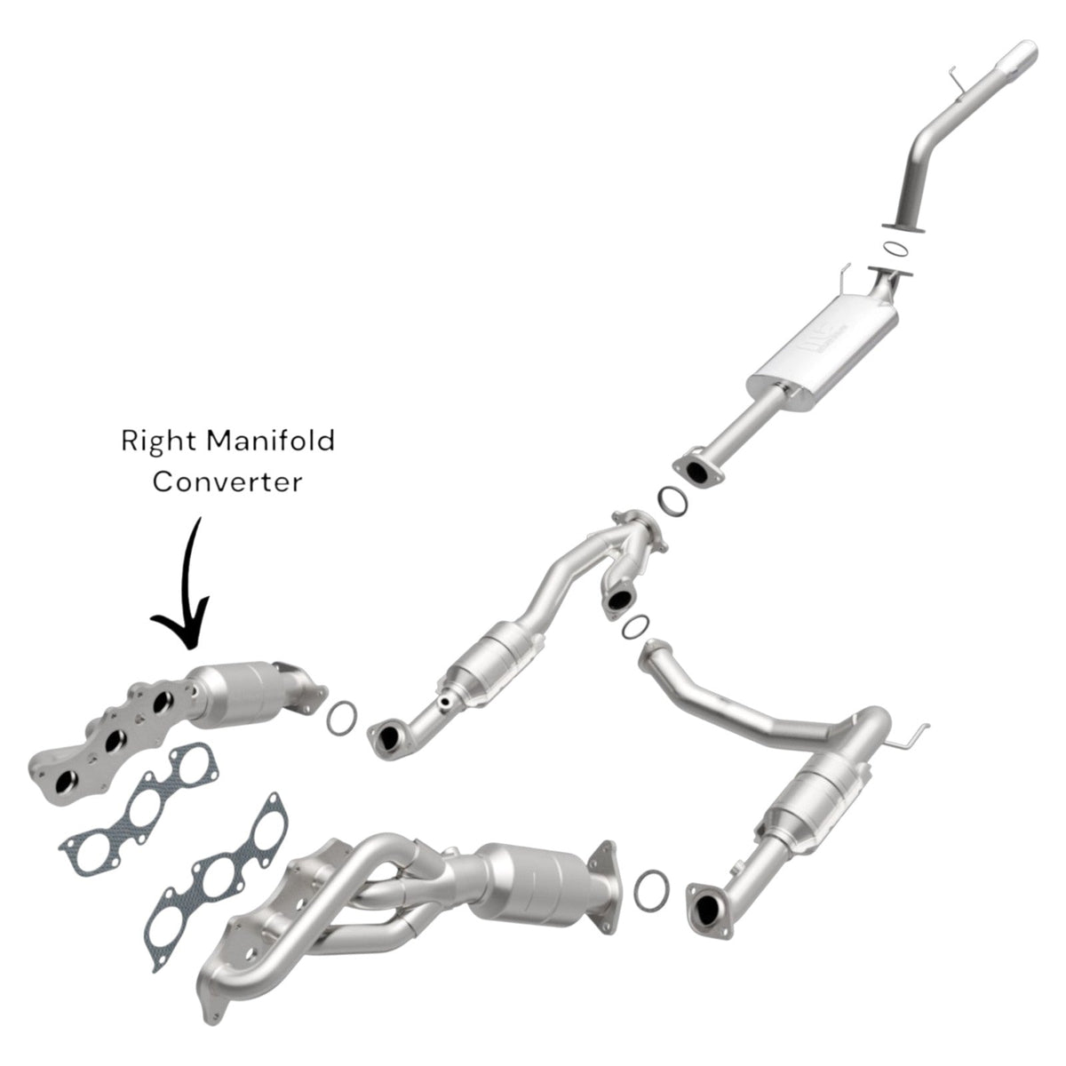 Toyota FJ Cruiser 4.0L (2007-2009) Right Side Manifold Converter. 
