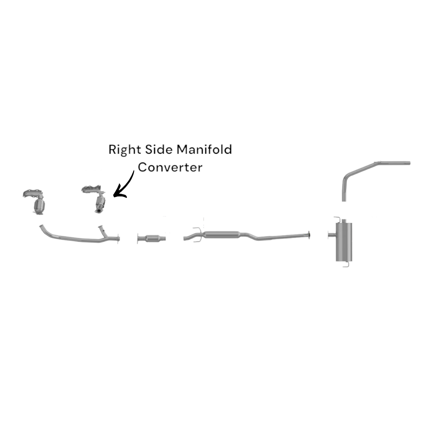 Toyota Sienna 3.3L V6 (2004-2006) FWD Right Side Manifold Converter