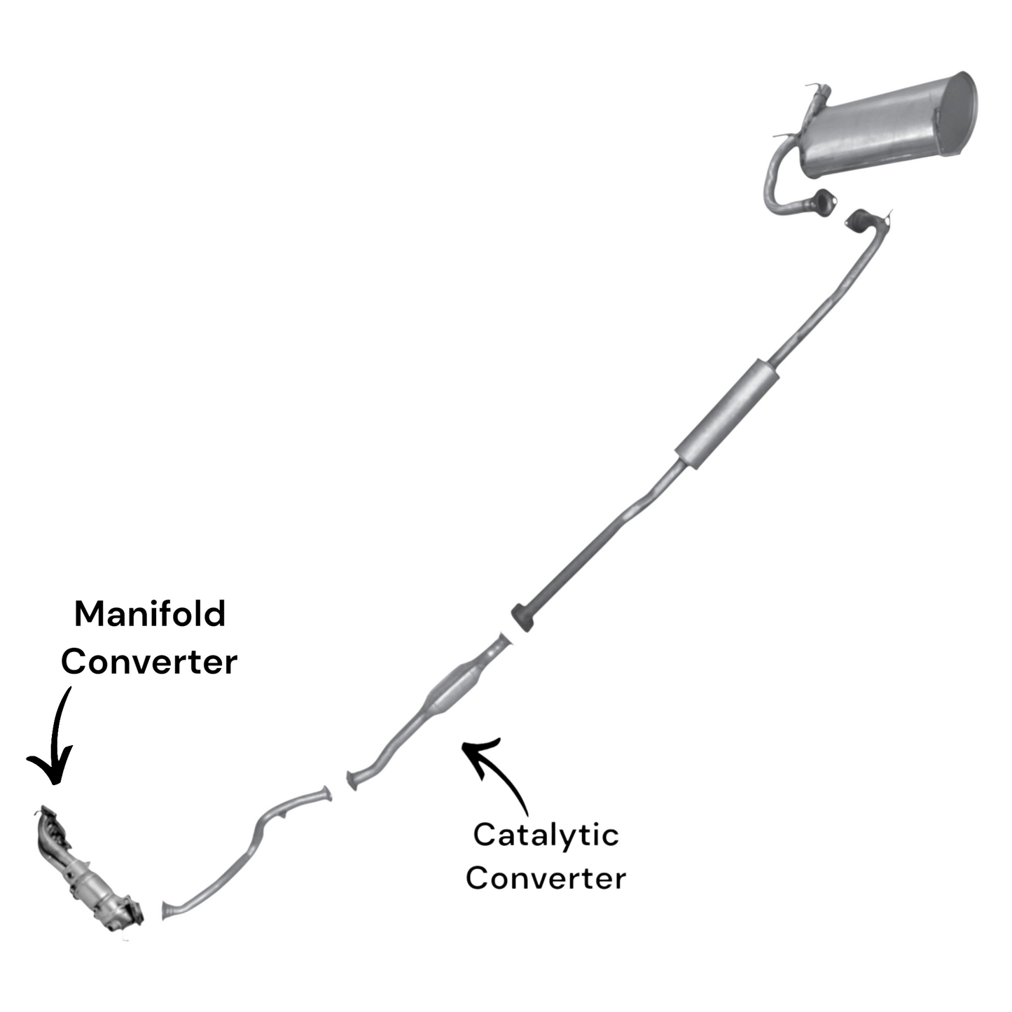 Nissan X-Trail 2.5L (2005-2006) Manifold Converter and  Catalytic Converter