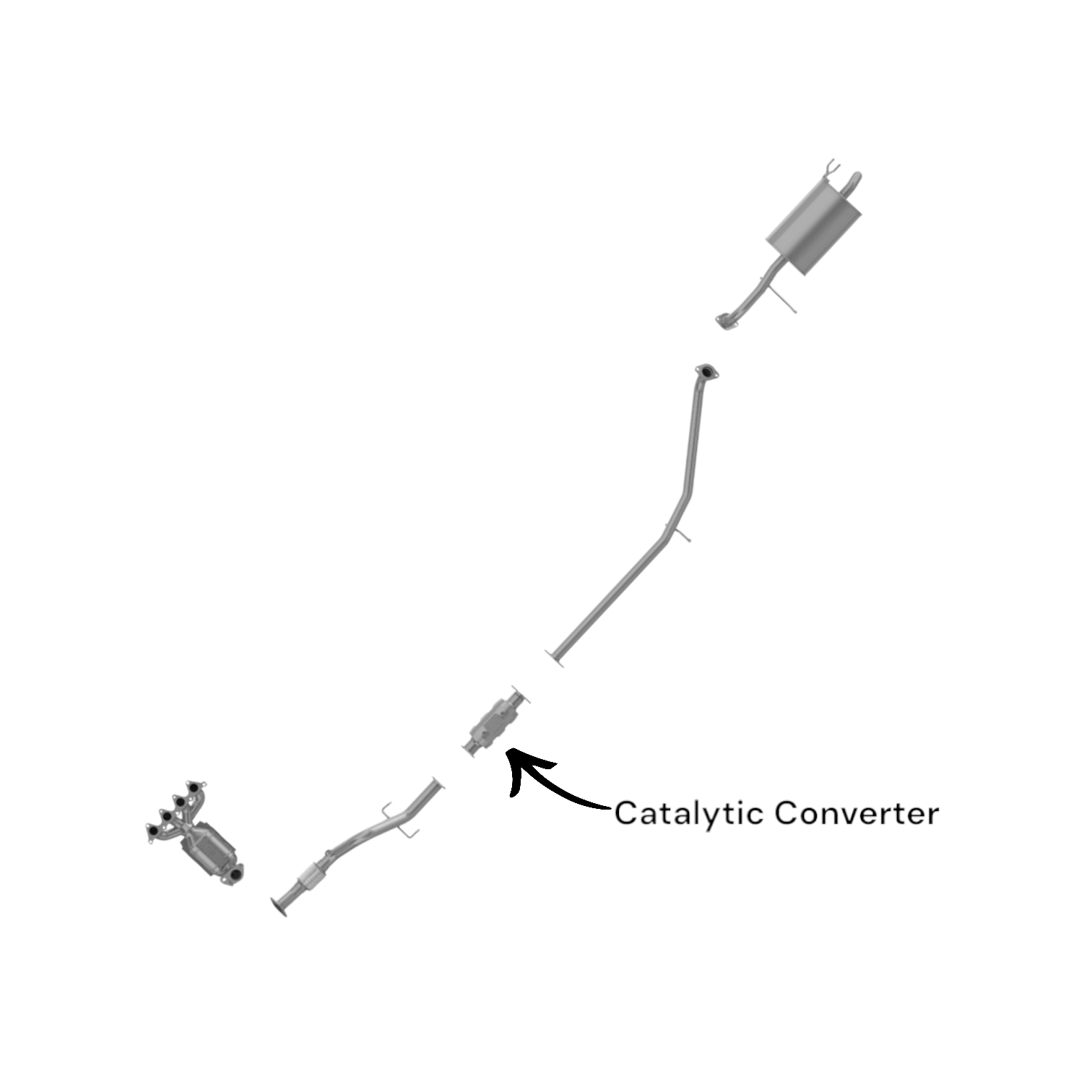  KIA Rio5 1.6L (2006-2009) V4 Catalytic Converter