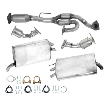 Nissan Maxima 3.5L (Automatic Only) (2004-2008) Right, Left & Middle Catalytic Converters and Right & Left Mufflers