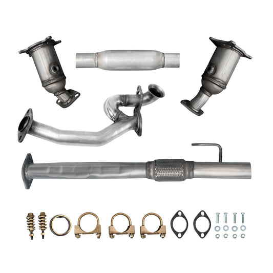 Ford Edge 3.5L (2007-2010) Front & Rear Catalytic Converters, Y-Pipe, Flex Pipe and Resonator (Without Pipe)