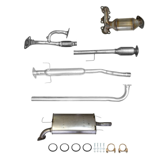 Lexus ES330 3.3L (2004-2006) Fire Wall Side Manifold Converter, Catalytic Converter with Flex Pipe, Resonator and Muffler