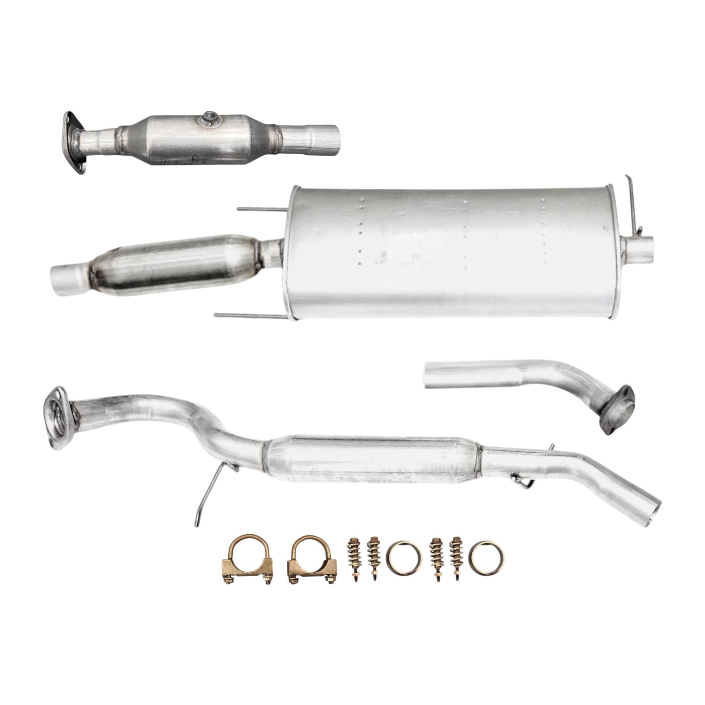 Mazda Tribute 2.5L (Non-Hybrid) (2009-2011) Catalytic Converter, Muffler with Resonator and Rear Resonator