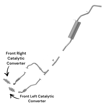 Nissan Frontier 3.3L (1999-2004) Front Left and Right side Catalytic Converters