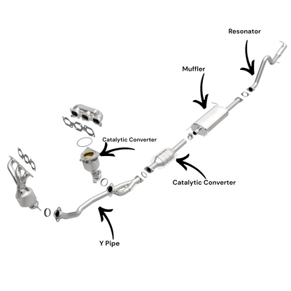 Ford Escape 3.0L (2009-2012) Catalytic Converter, Y Pipe, Muffler And Resonator