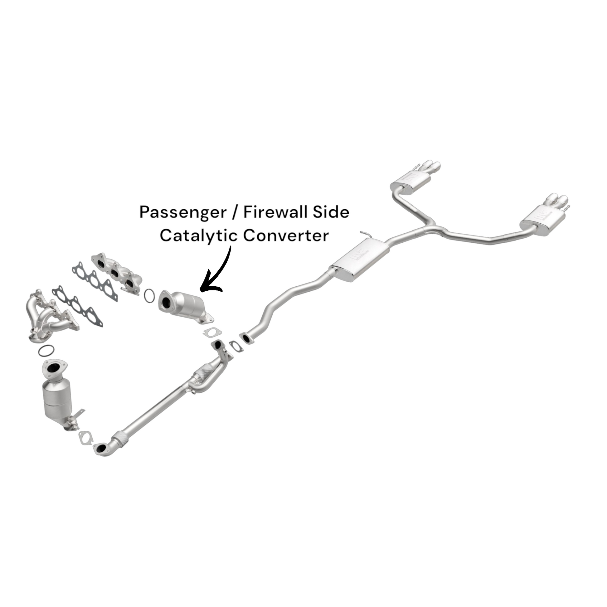Saturn Outlook 3.6L (2007-2010) V6 Passenger / Firewall Side Catalytic Converter