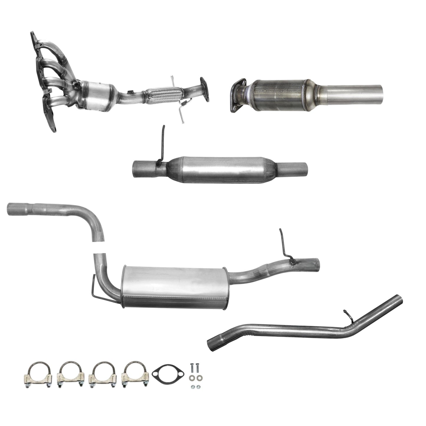 Mazda 3 2.0L (2004-2009) Manifold Converter, Catalytic Converter, Resonator, Muffler and Tail pipe