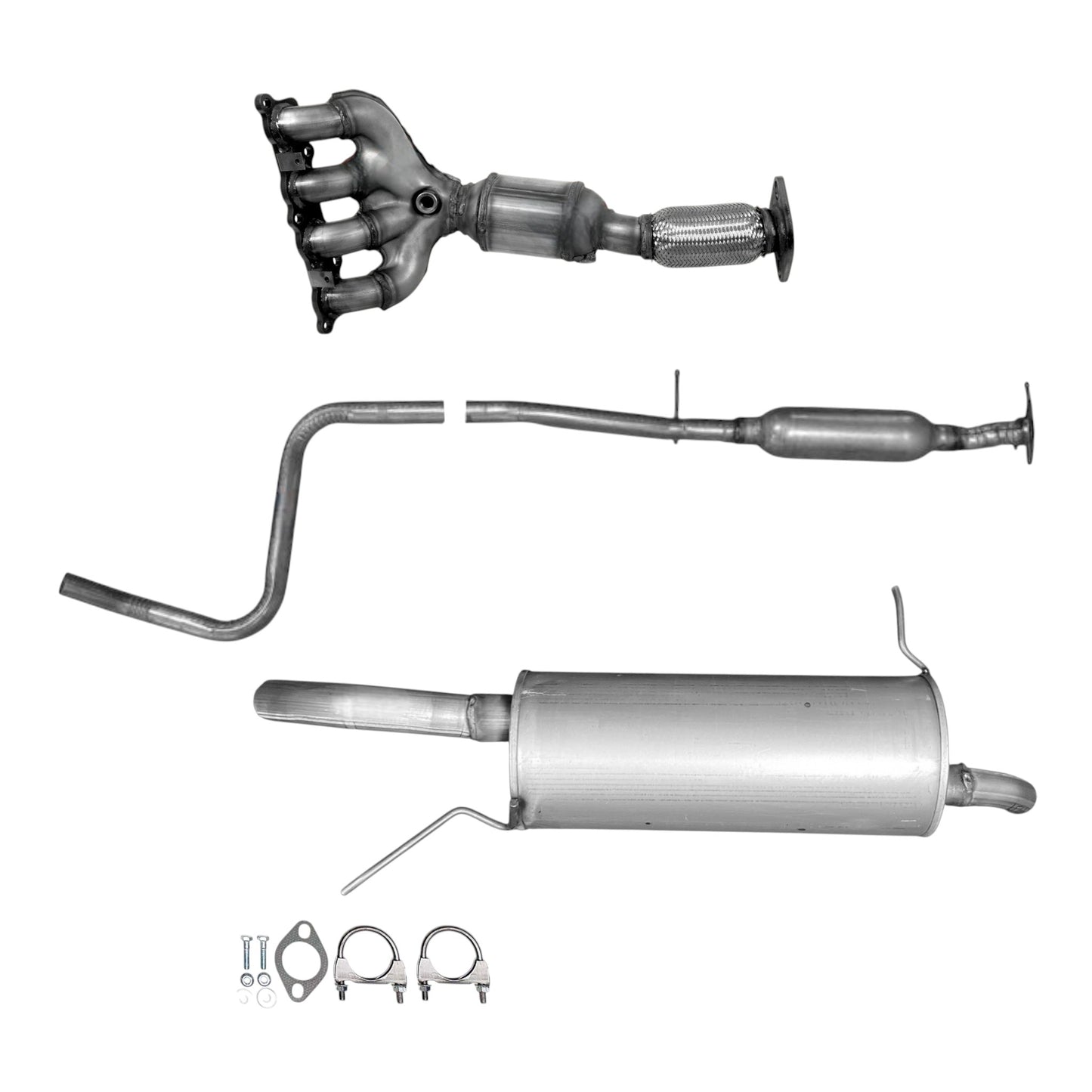 Ford Fiesta 1.6L (2011-2019) (Hatchback) Manifold Converter, Resonator and Muffler