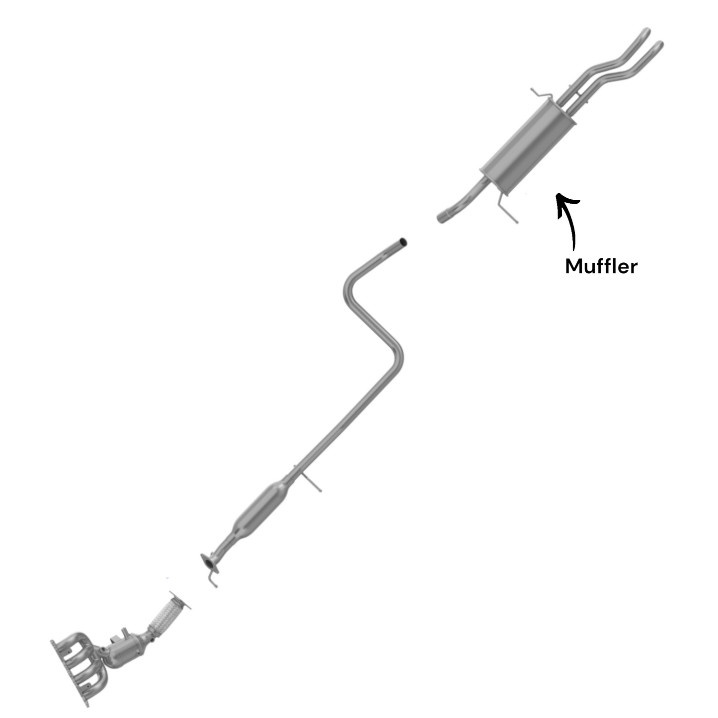Ford Fiesta 1.6L (2011-2019) (Hatchback) Muffler