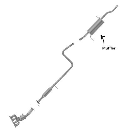 Pot d'échappement pour Ford Fiesta 1.6L (2011-2019) (Hatchback)