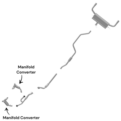 Chrysler Sebring 3.5L (2007-2010) Front and Rear Manifold Converter