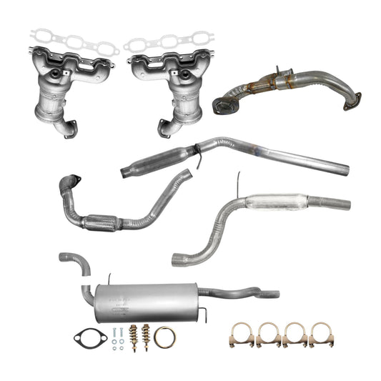 Dodge Grand Caravan 4.0L (2008-2010) Manifold converters, Y-Pipe, Flex Pipe with resonator, Middle Muffler and Resonator