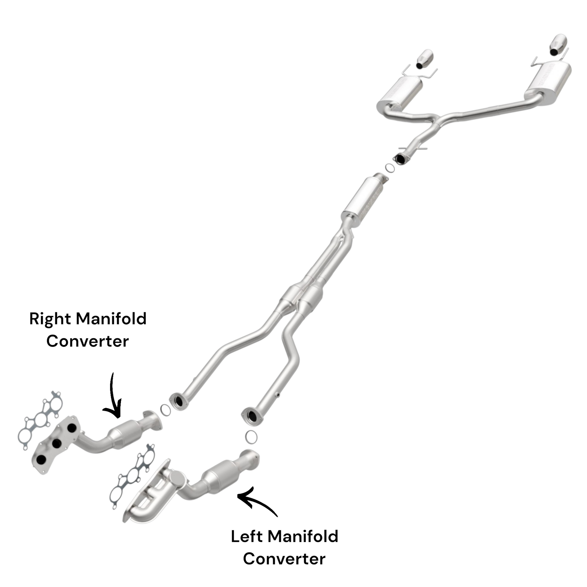 Lexus IS350 3.5L (2011-2017) (AWD) Both Side Manifold Converters