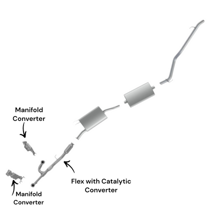 Honda Pilot 3.5L (2016-2020) Manifold Converters and Flex Pipe with Converter