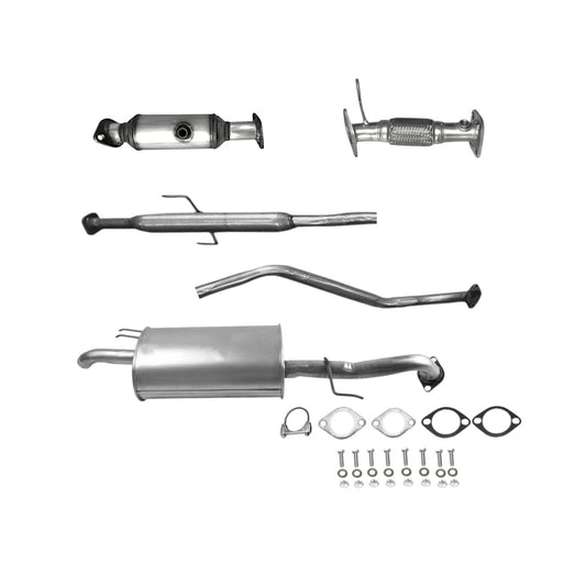 Kia Forte 2.0L Sedan 2010-2013 Flex Pipe, Catalytic Converter with O2 Sensor, Resonator and Muffler