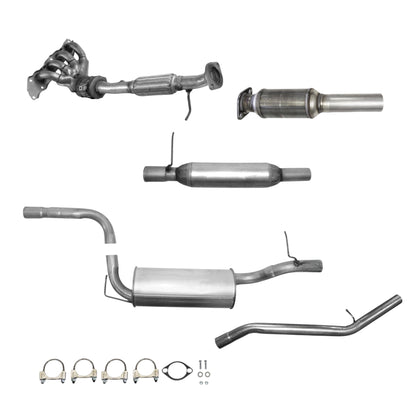 Mazda 3 2.0L (2004-2009) (Federal Emissions System) Manifold Converter, Catalytic Converter, Resonator, Muffler and Tail Pipe